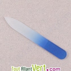 Lime � ongle en verre tremp�, bleu, 9 cm