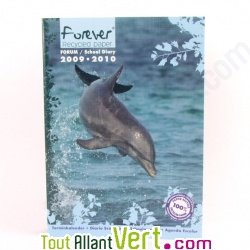 Agenda scolaire recycl� 2009-2010 Forever Dauphin 1 jour par page 384 pages 12x17cm
