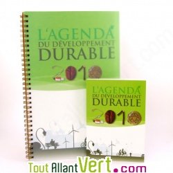 Agenda �cologique recycl� 2010 du D�veloppement Durable: sensibiliser utile! Le seul agenda �co-con�u 100% �colo!