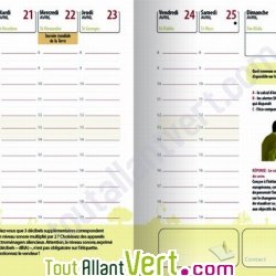 Agenda �cologique recycl� 2010 du D�veloppement Durable: sensibiliser utile! Le seul agenda �co-con�u 100% �colo!