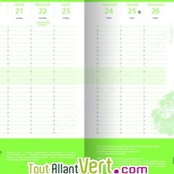 Agenda recycl� 2010 du D�veloppement Durable: sensibiliser utile! Version Bureau � spirale 17x27cm