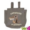 Sac � dos enfant en coton bio "Croqueur de croissants", 23 x 23 x 7,5 cm