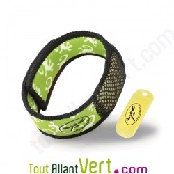 Bracelet anti-moustiques aux huiles essentielles Parakito Lezard Vert