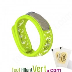 Bracelet anti-moustiques aux huiles essentielles Parakito Lezard Vert