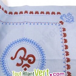 Bandana \"Balade\" bleu clair en chanvre biologique, 54x54 cm