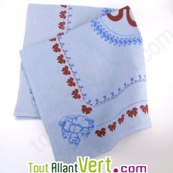 Bandana \"Balade\" bleu clair en chanvre biologique, 54x54 cm