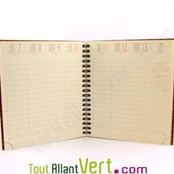 Agenda semainier recyclé 2012 15x17cm gris Natur\'l Agenda semainier recyclé 2012 15x17cm gris Natur\'l