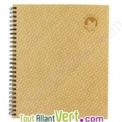 Agenda recycl� 2010 � la semaine sur 2 pages Natur'l 22,5x18,5cm Coloris Paille