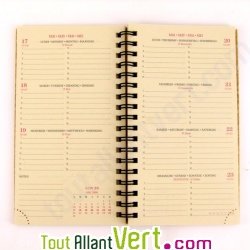 Agenda semainier recyclé 2011 Végétal Agenda semainier recyclé 2011 Végétal