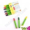 Pastels � la cire, lot de 6 crayons