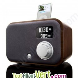 Vers 1.5R Radio-r�veil/Alarme Finition Noyer Fonc�, station pour iPod et 3.5mm: dock/enceintes/syst�me sonore haute qualit�