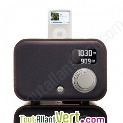 Vers 1.5R Radio-r�veil/Alarme Finition Noyer Fonc�, station pour iPod et 3.5mm: dock/enceintes/syst�me sonore haute qualit�