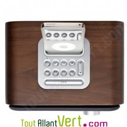 Vers 1.5R Radio-r�veil/Alarme Finition Noyer Fonc�, station pour iPod et 3.5mm: dock/enceintes/syst�me sonore haute qualit�