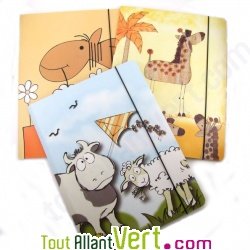 Chemise recycl�e Motif 3 rabats et �lastique, A4