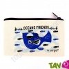 Trousse � crayons en coton biologique "Oceans Friends", 21 x 13 cm