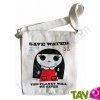 Sac besace enfant en coton bio "Petite fille �colo" 25 x 23 x 6 cm