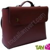 Cartable cro�te de cuir recycl�e mate marron, 29x37x10cm