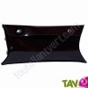 Trousse en cro�te de cuir recycl�e vernie prune, 24 x 10 cm