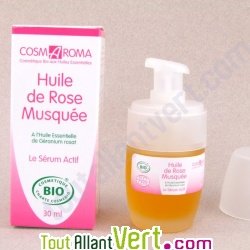 Huile de rose de musqu�e bio, s�rum anti-vieillissement, 30 ml