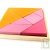Tangram en bois orange et rose, 23x23 cm