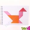 Cartes de figures pour Tangram en bois 3 couleurs