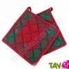 Manique cuisine coton bio, lot de 2, 20x20cm