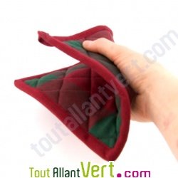 Manique cuisine coton bio, lot de 2, 20x20cm