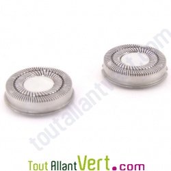 T�tes rotatives, lot de 2, pour rasoir �lectrique � dynamo Piranha