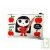 Trousse � crayons en coton biologique "Pomme rouge", 21 x 13 cm