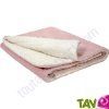 Couverture ou tapis de jeux coton bio rose, 75x100 cm