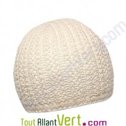 Bonnet court chanvre biologique blanc, 17,5 cm