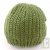 Bonnet court chanvre biologique vert, 17,5 cm