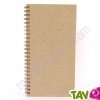 R�pertoire recycl� � spirale beige, 21 x 11 cm