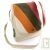 Sac � main arc-en-ciel, chanvre bio, naturel, 26x24x6cm