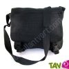 Sac � bandouli�re urbain Besace, chanvre biologique, 35x29x10cm, noir