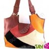 Sac d'�paule Mosa�que chanvre bio, 43x28x9cm