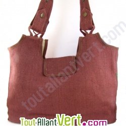 Sac d\'�paule Mosa�que chanvre bio, 43x28x9cm