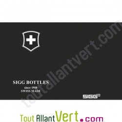 Gourde SIGG 1 litre Classic Croix Suisse Noire sans BPA
