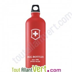Gourde SIGG 1 litre Classic Croix Suisse Rouge sans BPA