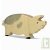 Cochon tach� en bois 7 cm