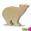 Ours polaire en bois debout 11 cm