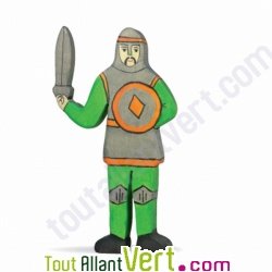 Soldat vert � l\'�p�e en bois 16 cm