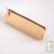 Trousse en cuir ronde couleur naturel