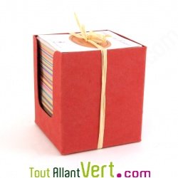 Bloc cube papier recycl� 250 feuilles multi-couleur, 11 cm