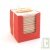 Bloc cube rouge papier recycl� 250 feuilles multi-couleur, 11 cm