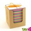 Bloc cube papier recycl� 250 feuilles multi-couleur, 11 cm
