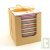 Bloc cube beige papier recycl� 250 feuilles multi-couleur, 11 cm