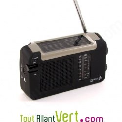 Radio compacte solaire et dynamo
