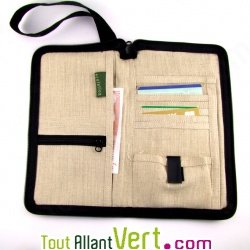 Organiseur, pochette de voyage chanvre biologique, 26x15cm Organiseur, pochette de voyage chanvre biologique, 26x15cm