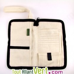 Organiseur, pochette de voyage chanvre biologique, 26x15cm Organiseur, pochette de voyage chanvre biologique, 26x15cm